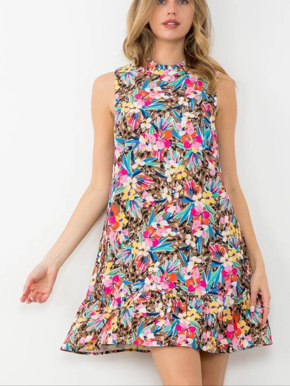 THML Floral Dress Vacation Cruise Tropical Dopamine Anthropology